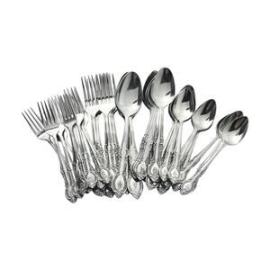 Marseilles 42-Piece Stainless Flatware Set, Japan | Floral Rose Pattern